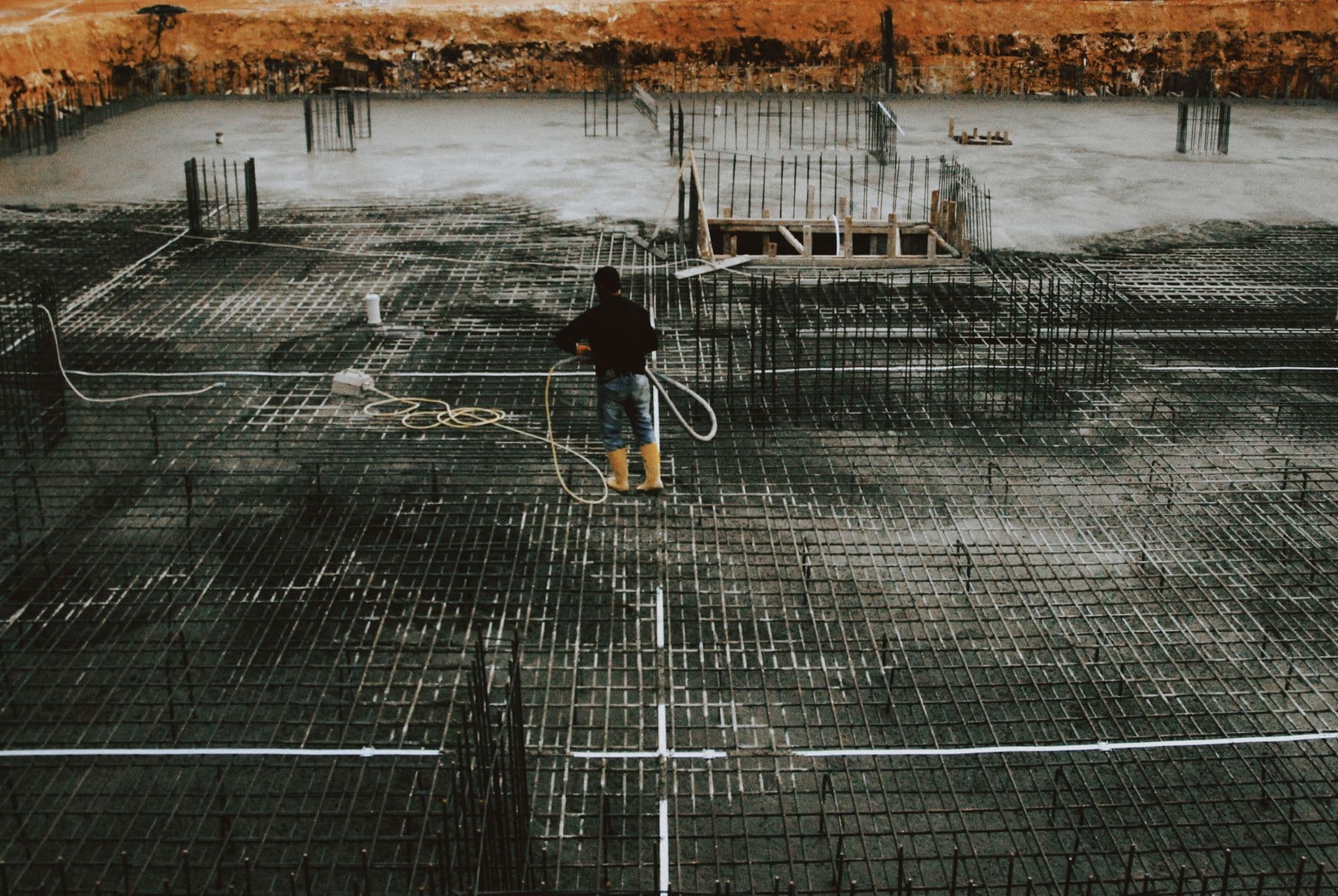 Waterproofing membrane applied to a home foundation wall