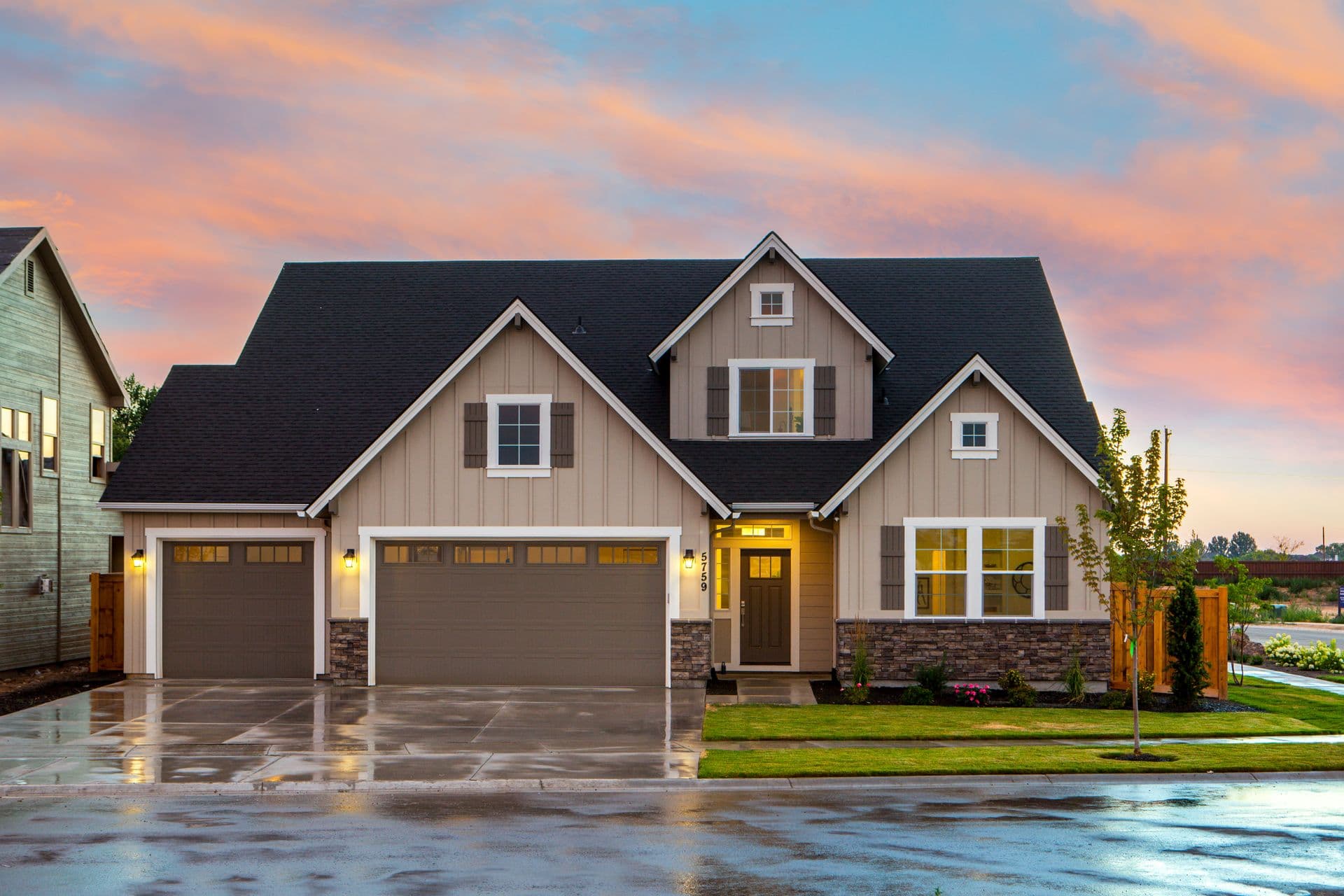 Clean modern house exterior siding